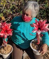 Savita with Amaryllis